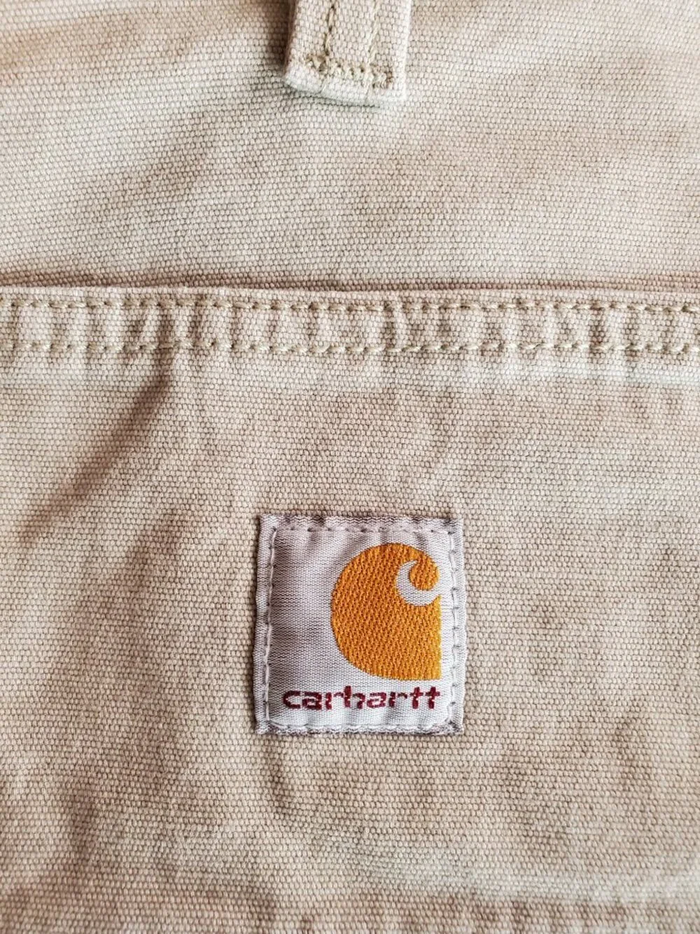 CARHARTT SZ 40 Men's Rugged Flex Relaxed Fit Canvas Work Shorts in Khaki